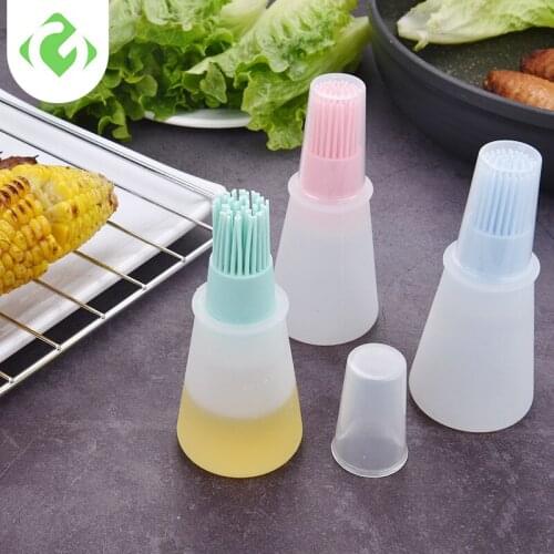 Barbecue Brush High Temperature Oil Brush Food Grade Silicone Baking Cooking BBQ Tools Barbecue Oil Bottle Brush Kitchen Gadgets