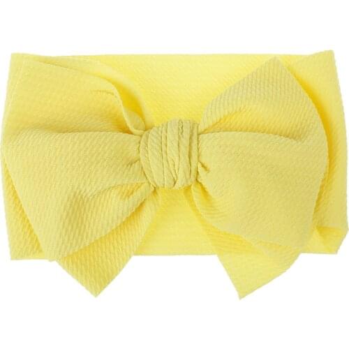 Wide Baby Headband Nylon Newborn Bowknot Headband Elastic Hair Band Cute Turban For Kids Toddlers Hair Accessories For Infants