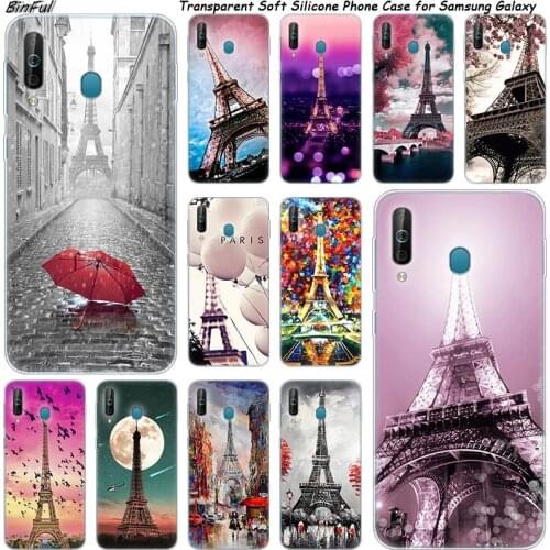 Love Paris Eiffel tower Silicone Phone Case For Samsung Galaxy A80 A70 A60 A50 A40 A40S A30 A20E A2CORE M40 Note 10 Plus 9 8 5