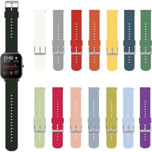 Silicone Replacement Bracelet For Amazfit GTS Band 20mm Wrist Strap for Xiaomi Huami Amazfit GTS Watchband for Amazfit Bip Strap