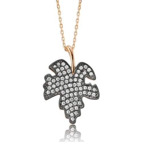 Tevuli 925 Sterling Silver Sycamore Leaf Lady 'S Necklace