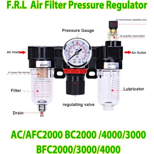 SL200 SL-200 PT1/4" pneumatic Oil Lubricator with 1/4 inch air source treatment unit