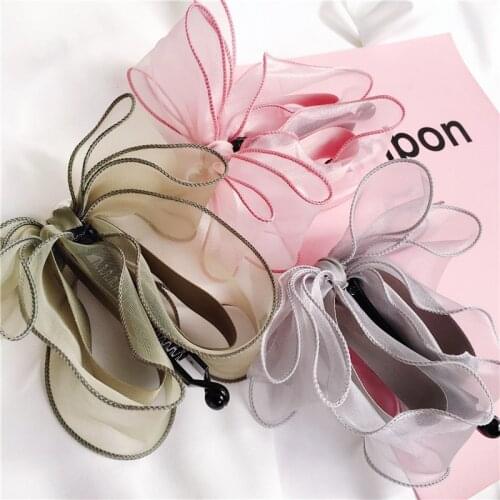 Girl Ponytail Banana clip Beautiful Ribbon bow Women fashion headwear Chalaza Ribbon Hair Claws Elegant Hair Accessories