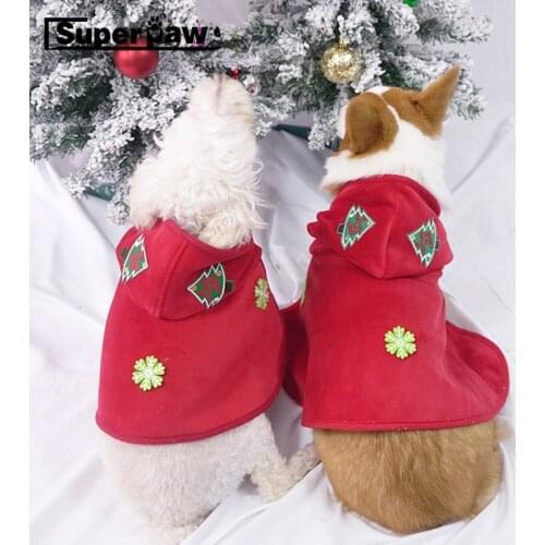 Pet Dog Christmas Santa Cloaks Cosplay Clothes For Small Medium Large Dogs French Bulldog Pug Yorkie Coat Jacket Costume CTC07