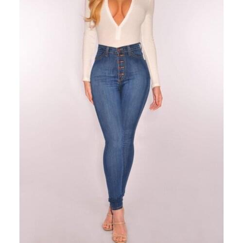 Women Skinny Mom Boyfriend Jeans Vintage Casual High Waist Blue Denim Pencil Pants Female Washed Trousers Clothing Skinny Jeans