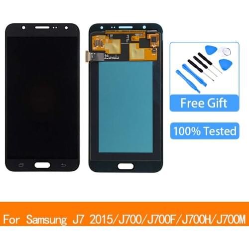 AMOLED 5.5" For Samsung Galaxy J700 LCD Display J700F J700H J700M Touch Screen Digitizer For Samsung J7 2015 LCD Assembly Parts