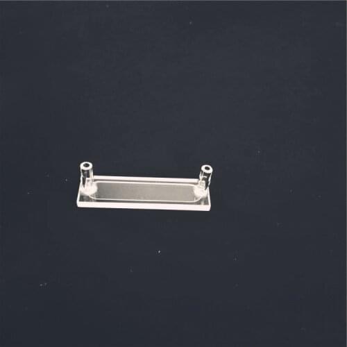 0.1mm path length Optical UV flow quartz cuvette cell with two tubes