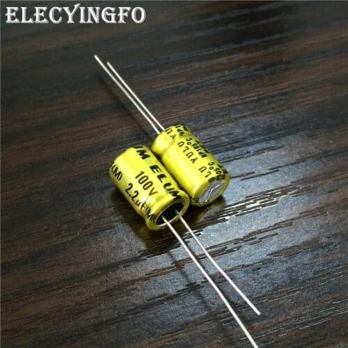10pcs 2.2uF 100V2.2UF ELUM NP 8x11.5mm 100V2.2uF Bipolar Aluminum Electrolytic Capacitor