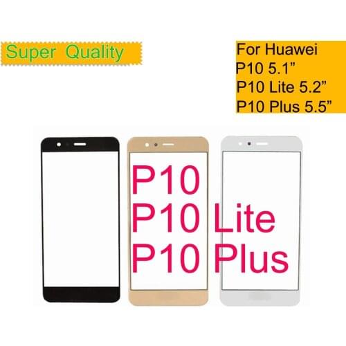 10Pcs/lot For Huawei P10/P10 Lite/P10 Plus Touch Screen P10Lite Touch Panel Sensor Digitizer Front Glass Outer LCD LENS P10Plus