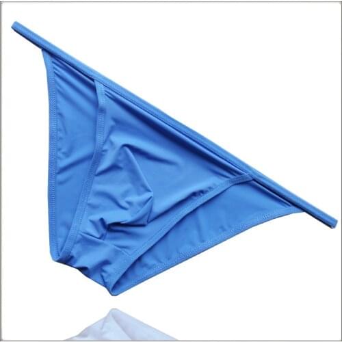 2017 Men' briefs Comfortable Tanga String Bikini Bulge Pouch Ice Sikly Ice Silky Soft Bikini underwear Size M/L/XL