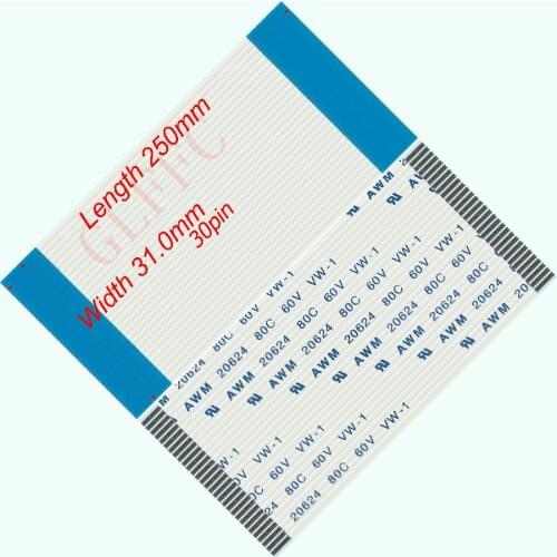 4pin 1.0pitch 250mm-550mm A-type Flexible Flat Cable FFC awm 20624 ROHS for TTL LCD DVD Computer