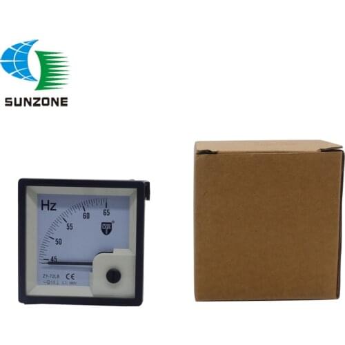 7L2 AC 100V 220V 380V Analog Panel Frequency Meter Tester Gauge Hertz Indicator 45-65 Hz - 72*72mm