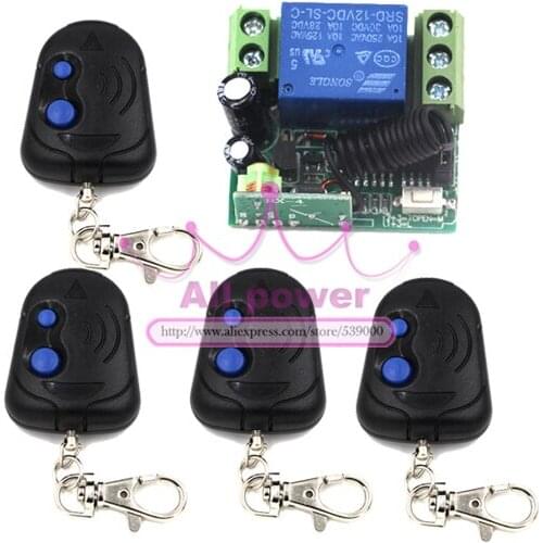 Safe Z-Wave 315/433MHz RF Wireless Remote Control Light Switch DC 12V 10A Can Work With Broadlink Pro