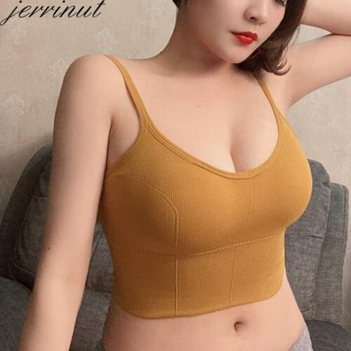 Sexy Women Bra Push Up Bras For Women Seamless Wireless Bra With Removable Padded U Type Back Tank Crop Top Soutien Gorge Femme