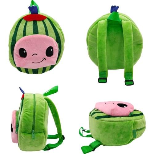 Cocomelon Series Surrounding Doll Plush Doll Backpack Jojos Watermelon School Bag Kids Birthday Gifts Purse Anime Plushes Bag