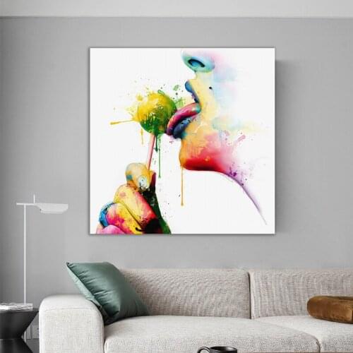 Cuadros Canvas Painting Modern Colorful Abstract Graffiti Wall Art Painting Portrait Picture Posters and Prints Wall Decorations
