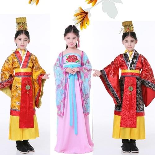 Childrens Chinese Traditional Costume Tang Dynasty Emperor Imperial Prince Dragon Male Chinese Ancient Clothes Fairy Clothing 9