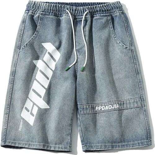 Summer Men Jeans Shorts 2021 Mens Streetwear Hip Hop Denim Shorts Casual Fashions Harajuku Joggers Mens Baggy Cargo Shorts