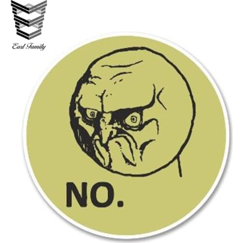 EARLFAMILY 13cm x 13cm Funny Meme Face Head Vinyl Stickers Cartoon Car Styling Window Truck Bumper Decal Graphical Car Stickers