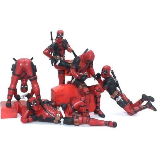 2021Disney Marvel X-Men 6-8cm Deadpool 2 Action Figure Posture Anime Decoration PVC Collection Figurine Toys model for kids gift