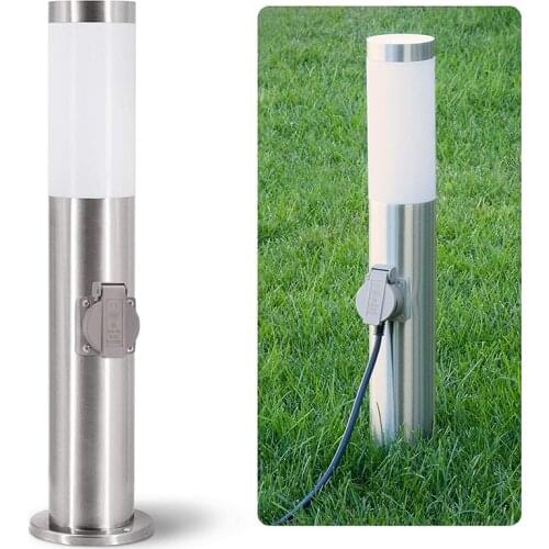 Outdoor Garden Floor Light EU Socket 3680W Energy Column E27 Base Yard Lamp Lawn Lamp For Garden Décor Mower Electrical Outlet