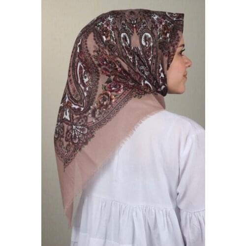 ERİPEK PATTERNED LINEN FLAMLI SCARF-DESEN-18-RENK-19