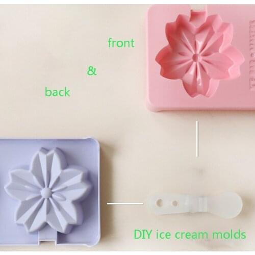 Ice Cream Mold Flower Cherry Shape Jelly Form Maker for Ice lolly Moulds Ice Cube Tray for Candy Bar Decoration Juice Ice Pops