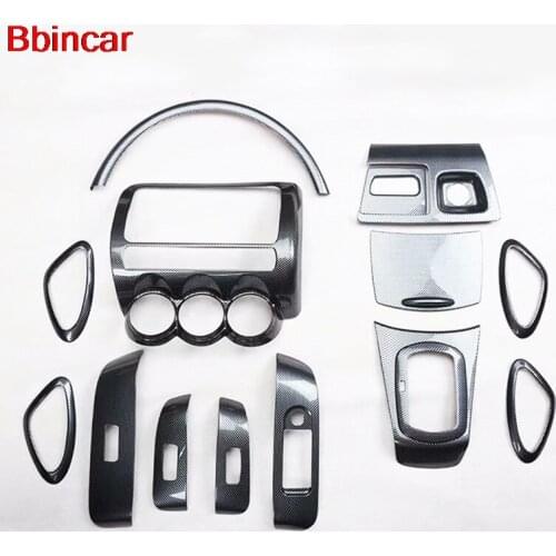Bbincar Interior Styling For Honda Fit 2004-2007 Sedan LHD ONLY Door Handle Window Gear Switch Dashborad Trim