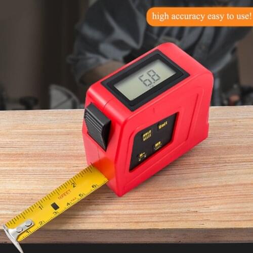 5m/16ft Portable Digital Measure tape with LCD Display Measuring Tape Accurately Electronic Steel Measure Metric Gauging Tools