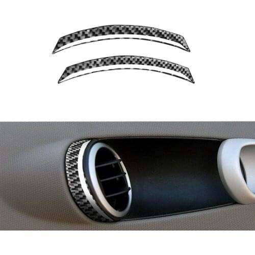 Carbon Fiber Interior Door Air Condition Frame Trim Outlet Decorative Trim For Nissan 350Z 2003 04 05 06 2007 2008 2009