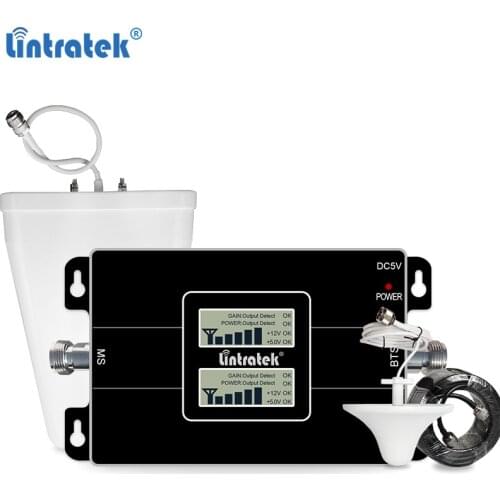 Lintratek GSM 4G Signal Booster GSM 900 1800 Repeater 4G 1800 Booster Amplifier LTE Band 3 Signal Repeater Dual Band Full Kit