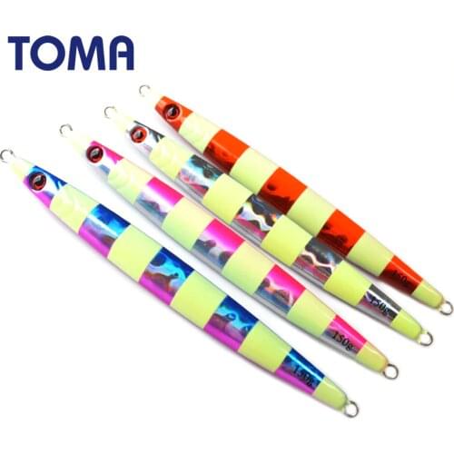 TOMA Fishing Metal Jig 100g 150g Slow Pitch Jigging Lures Saltwater Japan Stamping Lead Fish Hard Bait Speed Jig Boat Fishing
