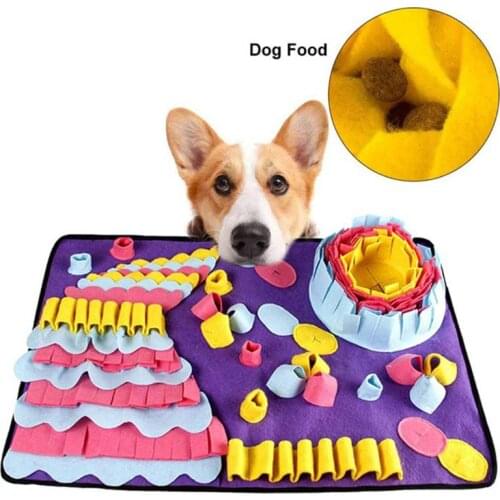 Washable Pet Sniffing Mat Dog Cat Smell Training Pad Consume Energy Puzzle Pet Toys Puppy Dog Release Stress Training Blanket