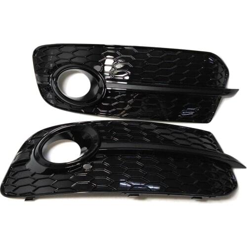 Fit For AUDI Q5 2013-2017 High quality NEW Front Lower Fog Light Lamp Cover Grille Grill ALL Black