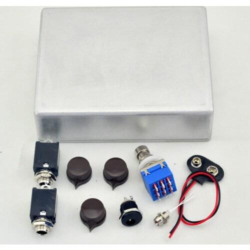 1590BB Diecast Aluminum Enclosure And 3PDT 9-Pin Effects Stomp Foot Switch More