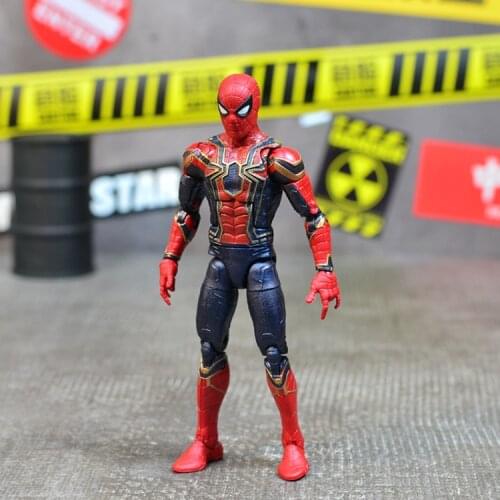 Genuine Hasbro Marvel legeds Superhero Steel Spiderman 6 inch Joint Movable Figure Model