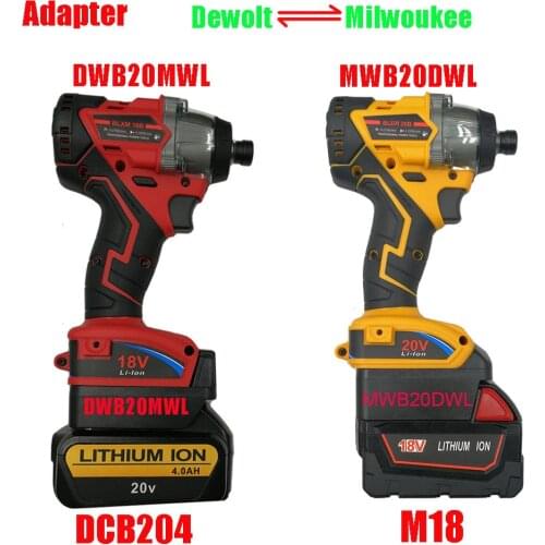 Electric Power Tool Adapter Converter MWB18DWL( Mliwaukee battery to De Walt Tool) DWB20MWL ( De walt Battery to Milwaukee Tool)