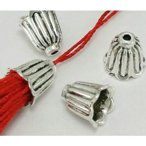 20pcs/lot Tibetan Silver spacer Tassel cap Loose Bead Spacer Beads Connectors for DIY Jewelry Making bracelet prg4