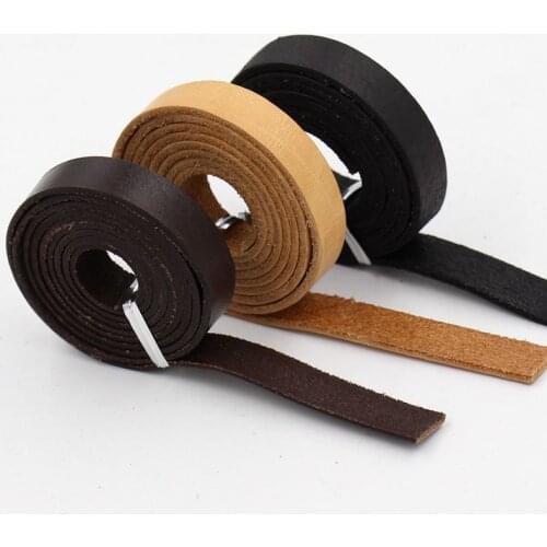 12MM width about 2mm thick) genuine Leather cord for Bags Fitting Jewelry accessories