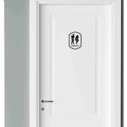 Symbol Door Toilet Bathroom Bath Shower WC Man & Women Funny Sticker Decal 2WS0036