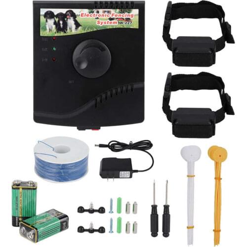 One for Two Waterproof Pet Dog Electric Fence Accessory Containment System 110-240V Dog Electric Fence Animal Horse Cattle