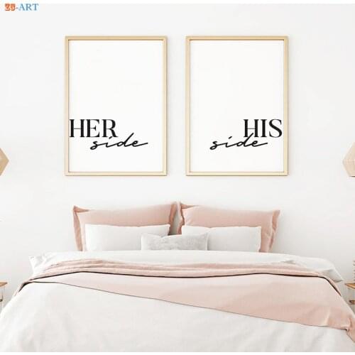 Modern Art Romantic Couple Prints Poster Quotes Canvas Painting Minimalist Wall Art Wall Pictures Bedroom Decor