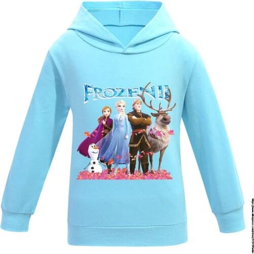 Girls Hoodie Hoodies 3D Print Pullover Sweatshirt Frozen Elsa Autumn and winter cotton Tracksuit Outfit Casual Outerwear