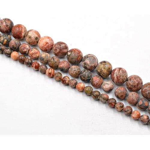Natural Stone Leopardskin Jaspers Round Beads Wholesale Loose Beads for Jewelry Making Accessorie 4-12mm DIY Free Shipping