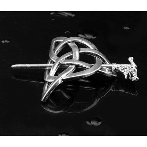 Vintage Hairpins Metal Alloy Viking Norse Hairpins Gothic Dragon Hair Stick Slide Pin Barrette Hair Fashion Headdress for Women