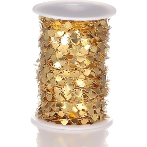 1 Meter Stainless Steel Gold Heart Chain DIY Gifts Necklace Chains for Jewelry Making Findings Components Suppliers Wholesale