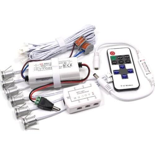 1W*6pcs/set Dimmable Mini LED Down Light Lamp 11Key Remote Control Bedroom Showroom Ceiling Spot Lighting