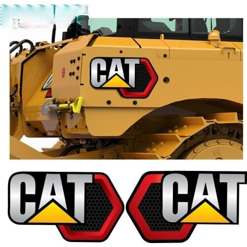 For 2x LARGE ESCAVATOR CATERPILLAR STICKERS CAT HUGE JDM JEEP Van Bike Offroad RV A4 Q3 Polo Deco Meterial10*10cm