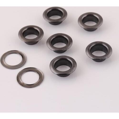 200pcs/lot Gunmetal Color 10mm outer Eyelets with washer Grommets for Shoes bag garment backpack accessories