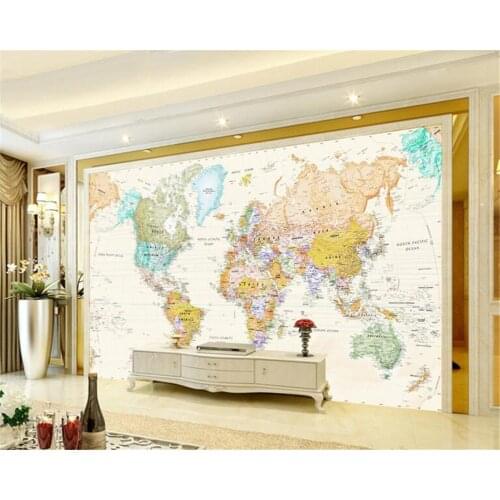 Beibehang 3d wallpaper custom mural 3d room wallpaper world map painting wallpaper wall 3d modern decoration photo murals